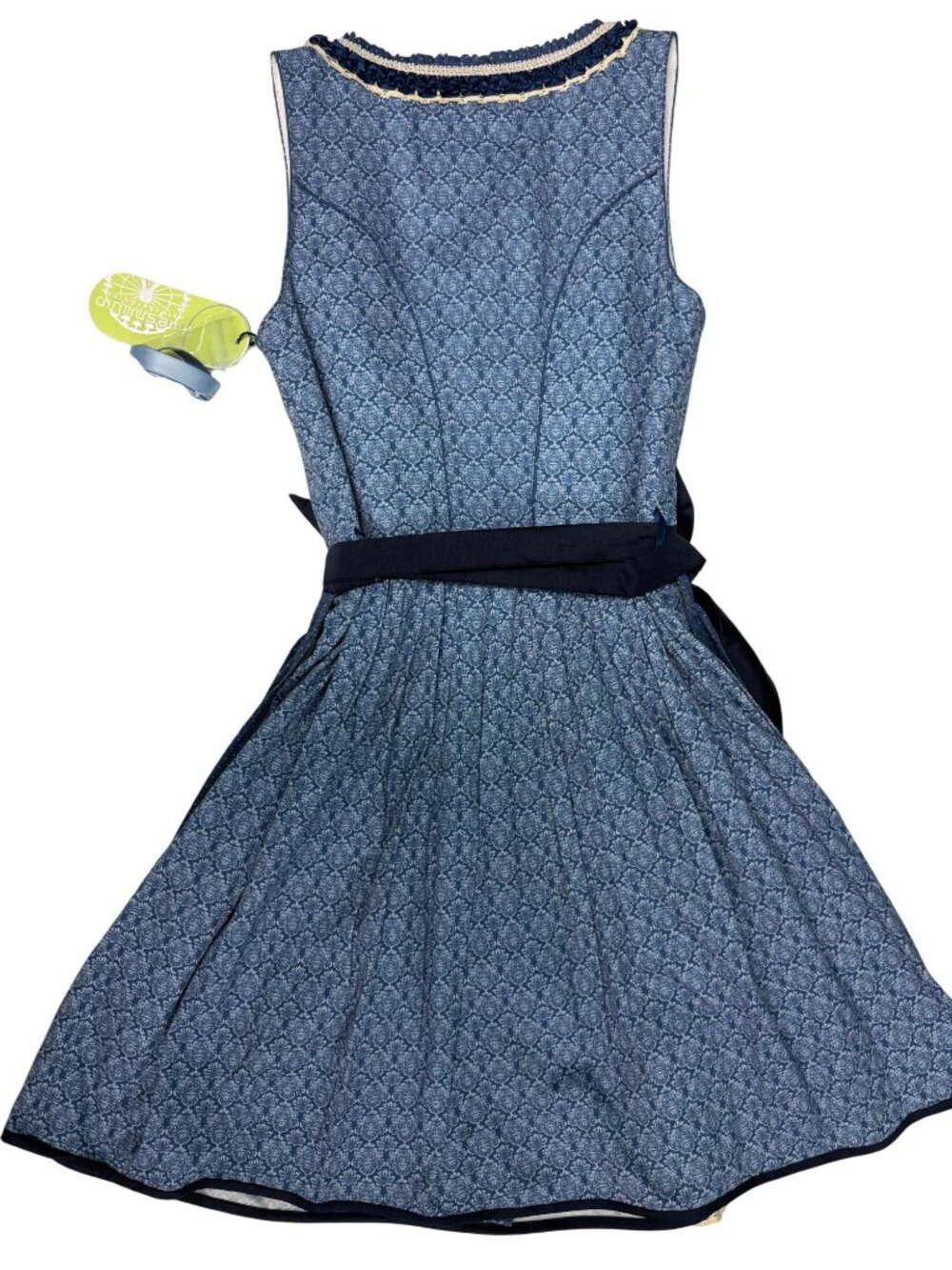 NWT 38 Stockerpoint Angelica German Dirndl Dress Oktoberfest Blue Lace Up - Picture 11 of 12